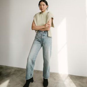 Everlane The Rigid Way-High Jean in vintage light wash